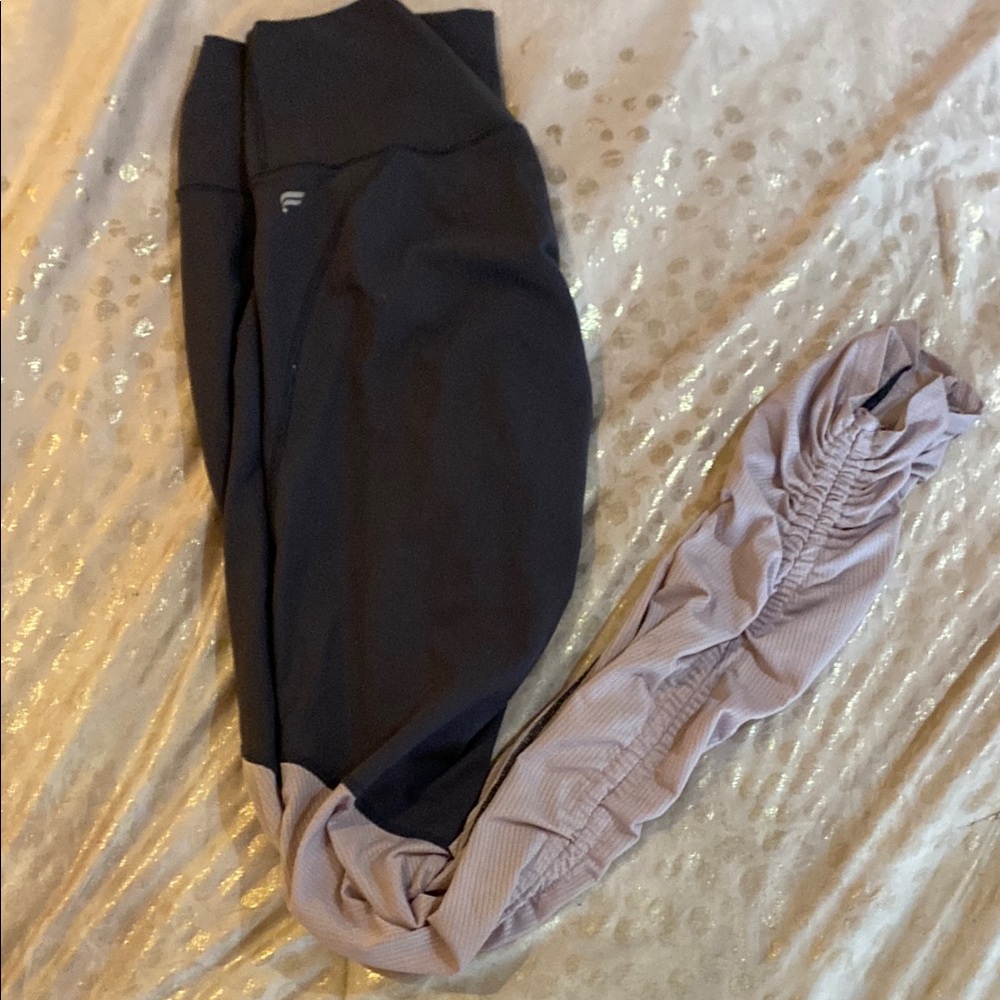 Fabletics Black and Lavender Leggings